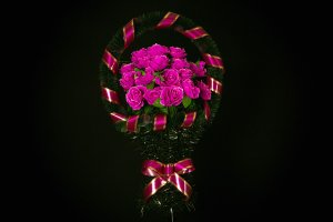 Средняя корзина цветов